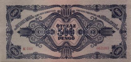 1945. 500P (10x) egymásutáni sorszámmal! T:I- (hajtatlanok)