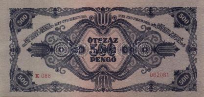 1945. 500P (10x) egymásutáni sorszámmal! T:I- (hajtatlanok)