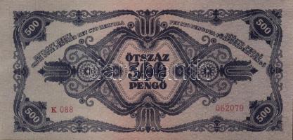 1945. 500P (10x) egymásutáni sorszámmal! T:I- (hajtatlanok)