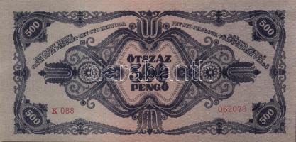 1945. 500P (10x) egymásutáni sorszámmal! T:I- (hajtatlanok)
