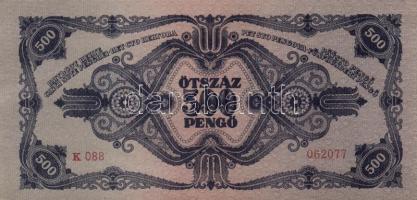 1945. 500P (10x) egymásutáni sorszámmal! T:I- (hajtatlanok)