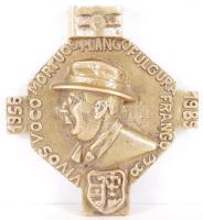 RE jelzéssel: Nagy Imre 1956-1989 emlék bronz plakett, 17×15 cm