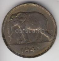Belga Kongó 1947. 5Fr Br "Afrikai elefánt" T:1-,2 kis ph. Belgian Congo 1947. 5 Francs Br "Africian elephant" C:AU,XF small edge error