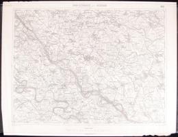 1894 Duna-szerdahely és Hédervár katonai térkép, szélén apró szakadások / military map 60x46 cm