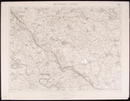 1894 Duna-szerdahely és Hédervár katonai térkép / military map 60x46 cm