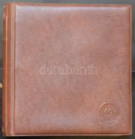 Gyűrűs berakó album 11db többféle nagyságú érme tárolására alkalmas berakólappal használt állapotban és pár érmével