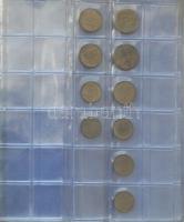 Gyűrűs berakó album 11db többféle nagyságú érme tárolására alkalmas berakólappal használt állapotban...