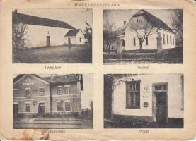 Újnagyfény (Bácsjózseffalva) railway station, post office, school, church (b)