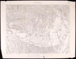 1894 Kassa (Kaschau) katonai térkép, széleken kis szakadás / military map 60x46 cm