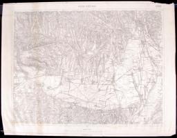 1894 Kassa (Kaschau) katonai térkép, széleken kis szakadás / military map 60x46 cm