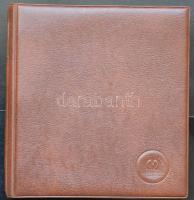 Gyűrűs berakó album 7db többféle nagyságú érme tárolására alkalmas berakólappal használt állapotban és több mint 30db kínai érmével