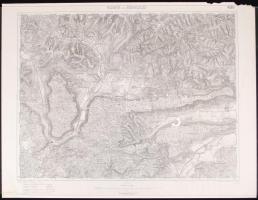 1894 Rozsnyó és Bódvaszilas katonai térkép, bal felső szélen kis szakadás / military map 60x46 cm