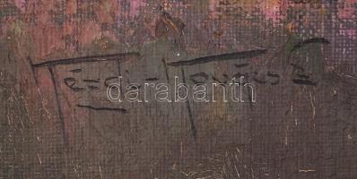 Kézdi Kovács László (1864-1942):Tavaszi séta. Olaj, karton, jelzett, keretben, 60×80 cm