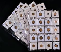 NSZK 1962-1990. 2Pf Br 108x kizárólag klf darabbal! T:1,2,2- GFR 1962-1990. 2 Pfennig Br 108 pieces of different coins! C:UNC,XF,VF