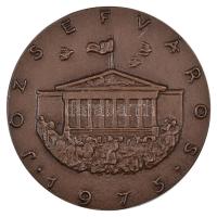 Búza Barna (1920-2010) 1975. "Józsefváros / Felszabadulásunk 30. évfordulóján társadalmi munkáért" Br emlékérem (78mm) T:2