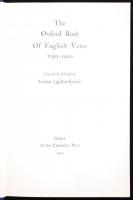 The Oxford Book of English Verse 1250-1900. Chosen & edited by Arthur Quiller-Couch. Oxford, 192...