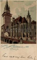 1900 Paris Expo, Hungarian pavilion, litho
