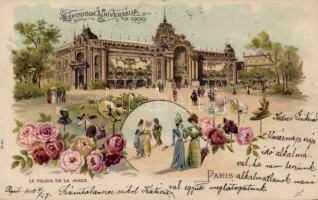 1900 Paris Expo, fashion pavilion, litho
