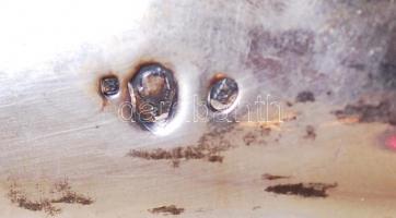 Ezüst (Ag.) dísztálka, hólyag- domborított díszítéssel, golyós lábakon áll, jelzett, nettó:173 g / S...