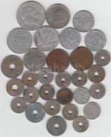 Franciaország 1900-1940-es évek 97db fémpénz T:vegyes France 1900-1940s 97pcs of metal coins C:mixed