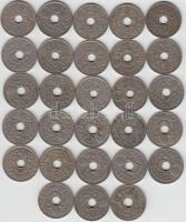 Franciaország 1900-1940-es évek 97db fémpénz T:vegyes
France 1900-1940s 97pcs of metal coins C:mixed