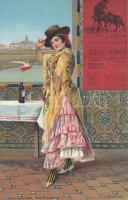 Andalusian flamenco dancer, Sevilla, litho