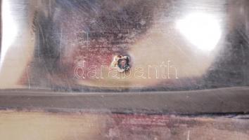 Ezüst (Ag.) tálca, hólyag domborított szegéllyel, jelzett, GA mesterjellel, 35×19 cm, nettó: 403 g /...