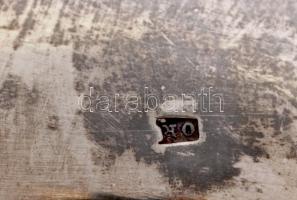 Ezüst (Ag.) kínálótál, hólyag domborított díszítéssel, jelzett, OR mesterjellel, d:31 cm, nettó: 548...