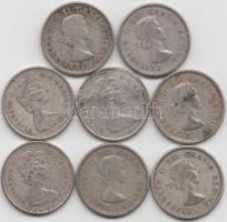 Kanada 1958-1968. 25c Ag (8x) T:vegyes
Canada 1958-1968. 25 Cent Ag (8x) C:mixed
