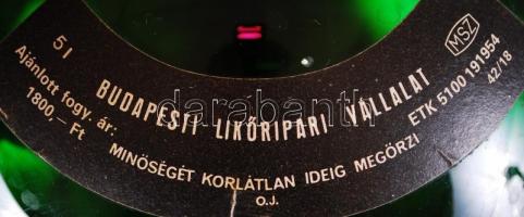 Nagy Unicum 5 l-es üveg dugóval, hibátlan, m:32 cm