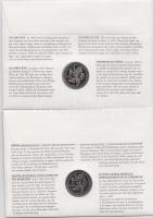 5db klf "ECU" érmés boríték alkalmi bélyegzős bélyegpárral, hátoldali ismertetővel T:PP