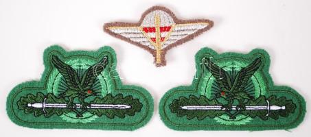 Határőrség felvarró (2db)+ ejtőernyős felvarró, 5-9 cm