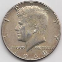 Amerikai Egyesült Államok 1969D. 1/2$ Ag "Kennedy" T:2-
USA 1969D. 1/2 Dollar Ag "Ken...