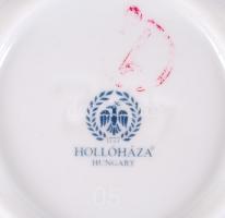 Hollóházi Erika tortatál, matricás, jelzett, hibátlan, m:12 cm, d:31 cm