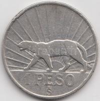 Uruguay 1942S 1P Ag "Artigas" T:3 Uruguay 1942S 1 Peso Ag "Artigas" C:F