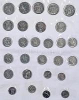 1,1kg vegyes fémpénz papírlapokra celluxozva T:vegyes