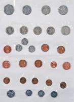 1,1kg vegyes fémpénz papírlapokra celluxozva T:vegyes