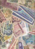 40db vegyes papírpénz T:vegyes 40pcs of mixed banknotes C:mixed