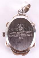 Art deco fazonú medálóra ezüst (Ag) tokkal, markazitokkal és egy ónixszal / 
Silver case pendant wat...