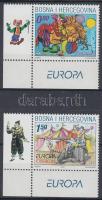 Europa CEPT: Circus corner set + mini sheet pair Europa CEPT: Cirkusz ívsarki sor + kisív pár