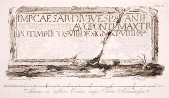 cca 1780 Szombathelyi műemlékek 9 db rézmetszet. Maillard, Fischer...  / 9 etchings 22x28 cm