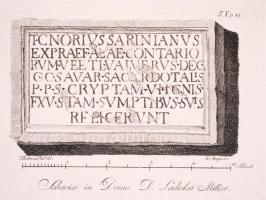 cca 1780 Szombathelyi műemlékek 9 db rézmetszet. Maillard, Fischer...  / 9 etchings 22x28 cm