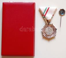 ~1970. Vöröskereszt kitüntetés miniatűr kitűzővel dísztokban T:1