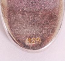 Ezüst (Ag) fülbevaló pár gyöngyházzal / 
Nacre and silver earrings, 6,3gr