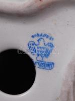 Fürdőző lány, kézzel festett, jelzett Aquincum porcelán akt, hibátlan / 
Girl having a bath, hand pa...