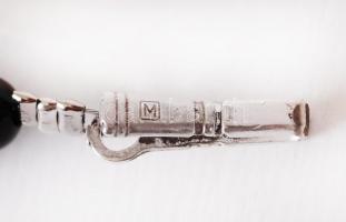 Lignit nyaklánc ezüst (Ag) szerelékkel / 
Jet necklace with silver accessories, 45cm