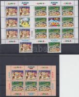 Europa CEPT: Circus set + mini sheet pair + stamp-booklet page, Europa CEPT: Cirkusz sor + kisív pár + bélyegfüzet lap
