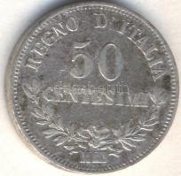Olaszország 1863M BN 50c Ag "II. Viktor Emánuel" T:2,2- Italy 1863M BN 50 centesimi Ag "Vittorio Emanuele II" C:XF,VF
