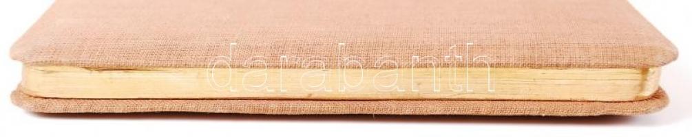 Szénássy jegyzetfüzet, aranyozott lapszéllel, vászon kötésben