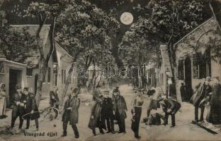 Visegrád éjjel, részeg humor, kollázs (fl)